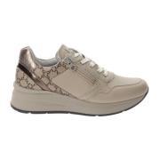 Nerogiardini Läder Sneakers för Kvinnor Beige, Dam