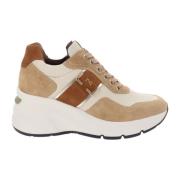 Nerogiardini Läder Damsneakers Stiliga Bekväma Brown, Dam