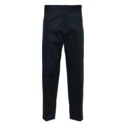 Maison Kitsuné Marinblå Straight Chino Byxor Blue, Herr