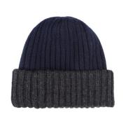 Fedeli Blå Cashmere Beanie Mössa Blue, Herr