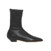 Khaite Svarta Läder Ankelboots Black, Dam