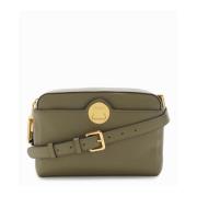 Coccinelle Läder Crossbody Väska Hammare Textur Green, Dam