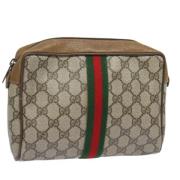 Gucci Vintage Pre-owned Laeder kuvertvskor Beige, Dam