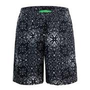 Garment Workshop Svarta Bomull Elastiska Midjeshorts Black, Herr