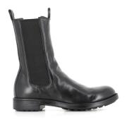 Officine Creative Svart Chelsea Läder Ankel Boot Black, Dam