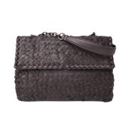 Bottega Veneta Vintage Pre-owned Laeder axelremsvskor Gray, Dam