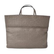 Bottega Veneta Vintage Pre-owned Laeder axelremsvskor Gray, Dam