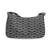 Emporio Armani Monogram Tracolla Dragkedja Charm Ficka Black, Dam