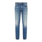 Emporio Armani Slim Fit Denim Jeans Låg Midja Blue, Herr