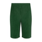 Issey Miyake Veckade shorts Green, Herr