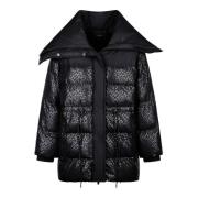 Pinko Svart Logopuffjacka Black, Dam