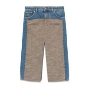 Stella McCartney Blå Denim Tweed Kjol Blue, Dam