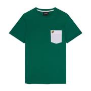 Lyle & Scott Kontrastficka T-shirt Green, Herr