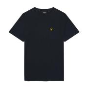 Lyle & Scott Texturerad Randig T-shirt Blue, Herr