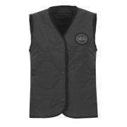 Canada Goose Quiltad Ärmlös Jacka Svart V-ringning Black, Dam