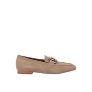 Alma EN Pena Metallstig Loafer Beige, Dam