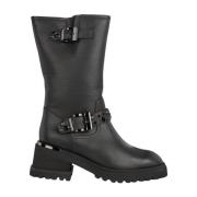 ALMA EN PENA Rhinestone Half-Boot Black, Dam