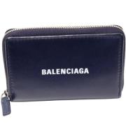 Balenciaga Vintage Pre-owned Laeder plnbcker Blue, Herr