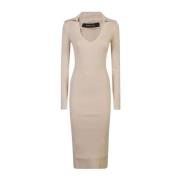 Federica Tosi Beige Klänning Aw24 Beige, Dam