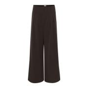 My Essential Wardrobe Delicioso Wide Leg High Waist Byxor Brown, Dam