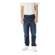 Diesel Avslappnad Straight Fit Jeans Blue, Herr