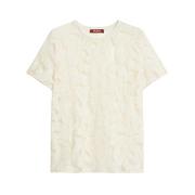 Max Mara Studio Casual Bomull T-shirt White, Dam