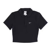 Nike Kortärmad Polo Crop Top Svart/Vit Black, Herr