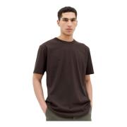 Dries Van Noten Bomull Jersey Crewneck T-shirt Brown, Herr