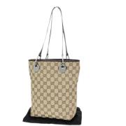 Gucci Vintage Pre-owned Canvas gucci-vskor Beige, Dam