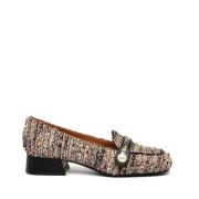 Roberto Festa Rosa Tweed Loafer Sko Multicolor, Dam