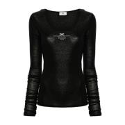 Elisabetta Franchi Svart Jerseytröja Black, Dam