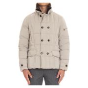 Moorer Quiltad Dubbelknäppt Peacoat Beige, Herr