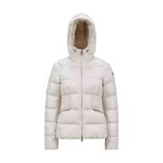 Moncler Sportig och elegant kort dunjacka White, Dam