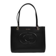 Guess Eco Noel Tote Väska Höst/Vinter Kollektion Black, Dam