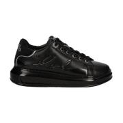 Karl Lagerfeld Svarta Lädersneakers Signia Kl62548F Black, Dam