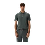 Armani Exchange Grön Zip Polo Skjorta Green, Herr