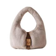 Borbonese Nuvola Hobo Väska Beige, Dam