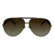 Gucci Vintage Pre-owned Plast solglasgon Brown, Dam