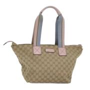 Gucci Vintage Pre-owned Canvas totevskor Beige, Dam