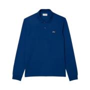 Lacoste Blå Polo Skjorta Klassiskt Design Blue, Herr