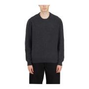 Lemaire Ull Crewneck Tröja Gray, Herr