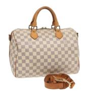 Louis Vuitton Vintage Pre-owned Canvas handvskor White, Dam