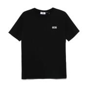 Gcds Svart Logo Regular T-Shirt Black, Herr