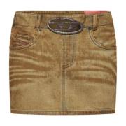 Diesel Beige Kjol Brown, Dam