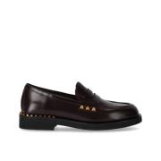 ASH Burgundy Whisper Studs Loafer Brown, Dam