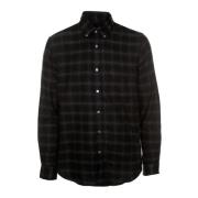 Portuguese Flannel Flanellskjorta Chachal Abstrakt Rutig Black, Herr