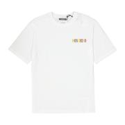 Moschino Vit Bomull T-shirt med Logodetalj White, Herr