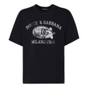 Dolce & Gabbana Svart T-shirt och Polo Kollektion Black, Herr