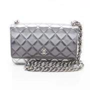 Chanel Vintage Pre-owned Laeder chanel-vskor Gray, Dam