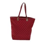 Gucci Vintage Pre-owned Canvas totevskor Red, Dam